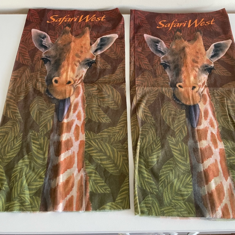 Set of 2 Safari West Neck Gaiter Balaclava/headband hair accessory